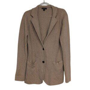 J Crew Mercantile School Boy Sweater Blazer Womens Size Medium Beige 100% Cotton